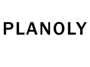 The word 'Planoly' in bold and black font. This image represents the Planoly logo, an Instagram planning and scheduling tool that enables users to visually plan their posts and manage their content on the platform using Scheduling Tools for Social Media