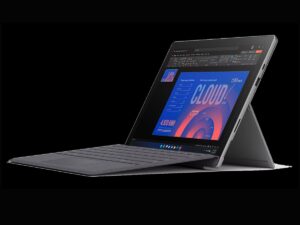 Microsoft Surface Pro 7 - A versatile and powerful tablet with a detachable keyboard and touch screen interface, ideal for professionals and students on-the-go.