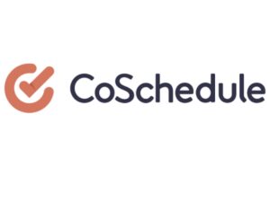 The CoSchedule logo on a white background, featuring a red checkmark within a large letter 'C' in bold red font. Below the letter, the word 'CoSchedule' is written in black font. CoSchedule is a social media management platform that offers Scheduling Tools for Social Media to help users streamline their content planning, scheduling, and promotion across various social media channels."